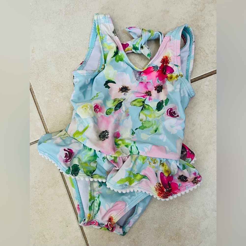 Snapper Rock Floral Kids One Piece Swimsuit